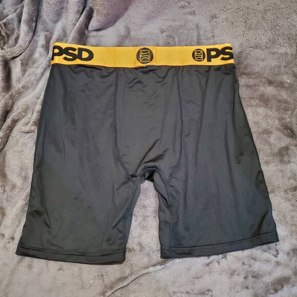 PSD Underwear Boxer Briefs Black/Gold Mens Size X-Large NWOT - Picture 1 of 5